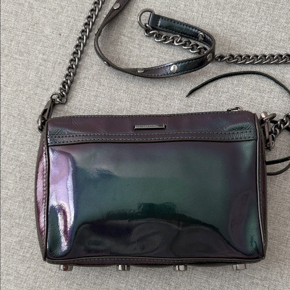 Rebecca Minkoff Iridescent Mini MAC Purple/ green Crossbody Bag - Picture 4 of 8